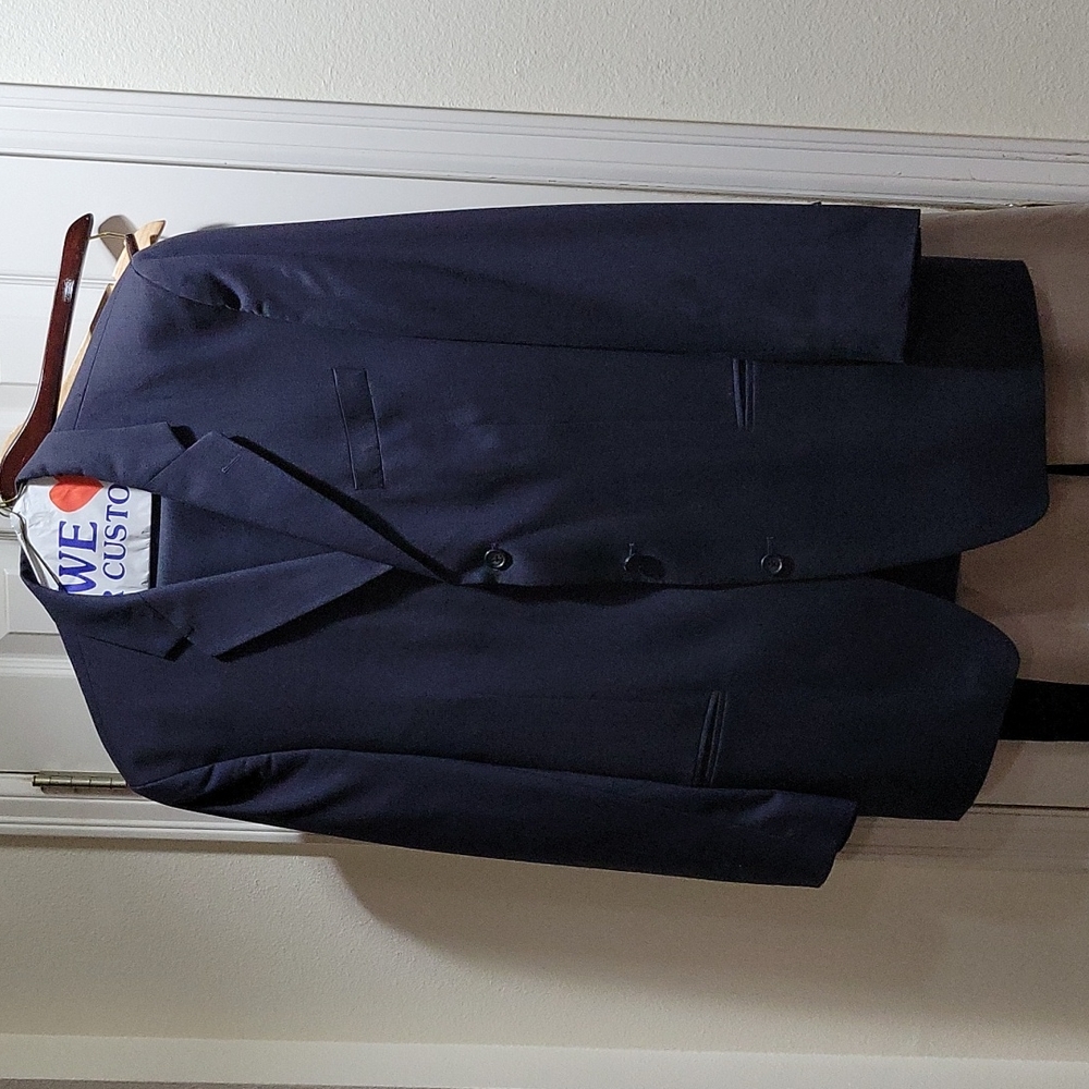 EUC Kasper Wool Suit Navy Blue 3 Button
